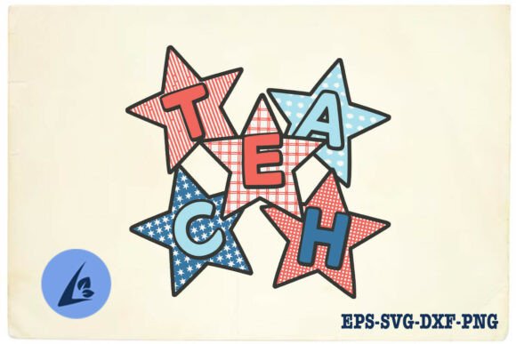 A Designer's Take on 4th of July Teacher Teach America SVG