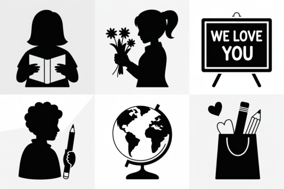 A Practical Review for School Teacher Appreciation Icons SVG