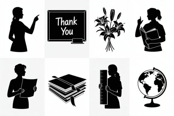 Evaluating Teacher Silhouette Icons for Embroidered Projects