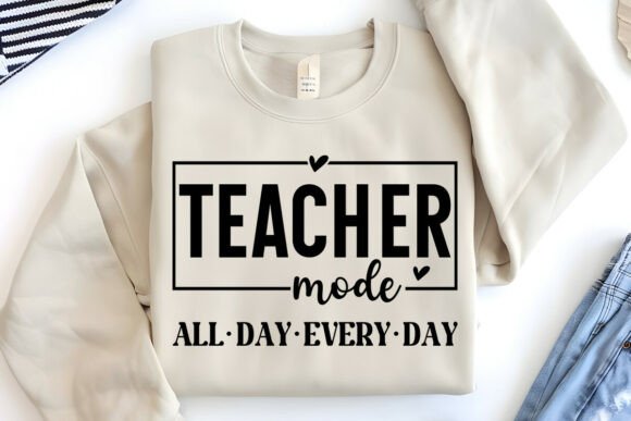 Retro Teacher Mode Shirt: An SVG for Vintage-Style Embroidery