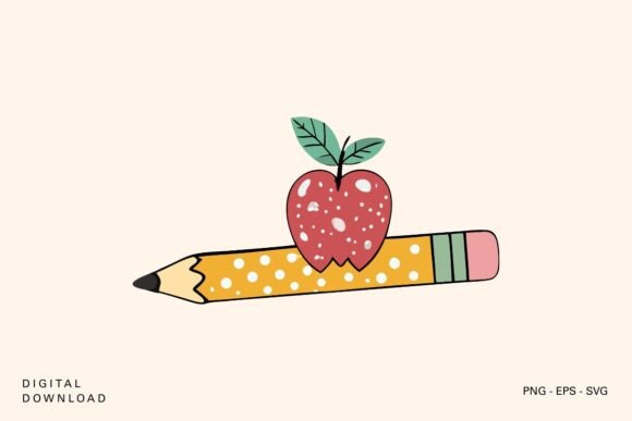 Reviewing the School Pencil Apple Embroidery Design